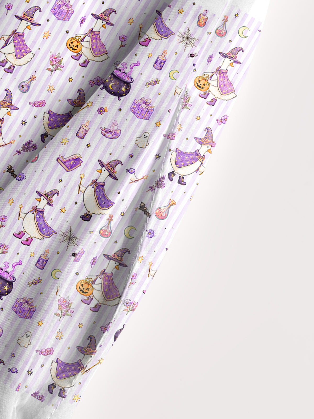 Halloween Witch Gooses Print Wide Straps Maxi Dress With Pockets