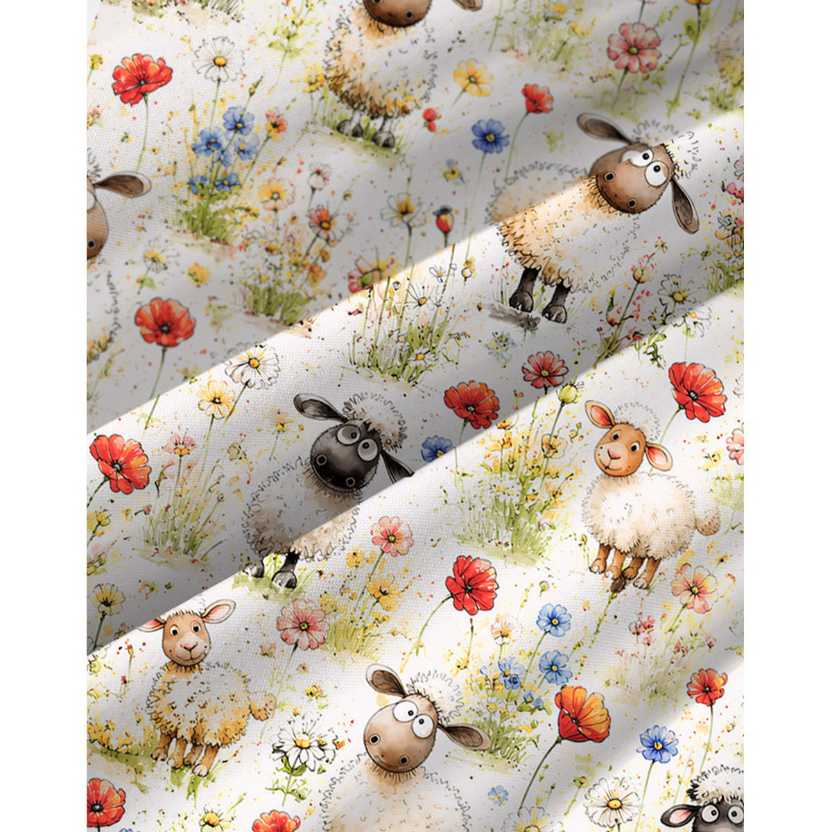 Whimsical Sheep Clipart Mini Dress Print Spaghetti Strap Mini Dress