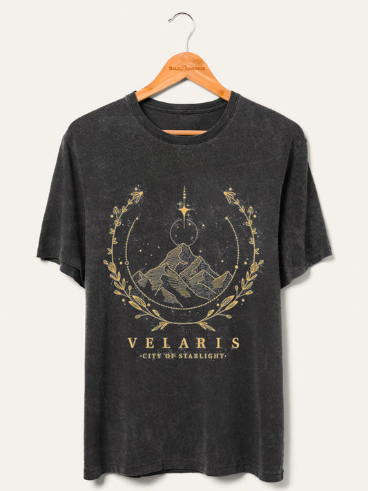 Vintage Style Velaris Washed Book T-Shirt