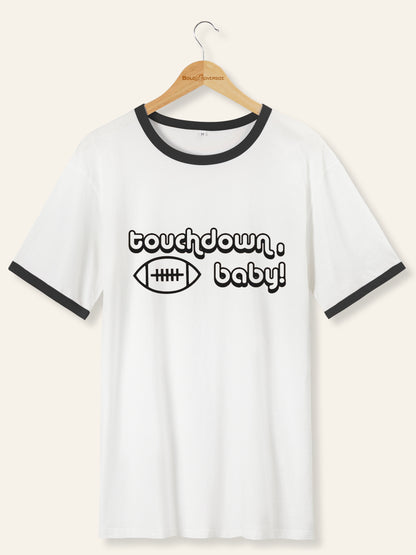 Vintage Touchdown Baby Ball Ringer Tee