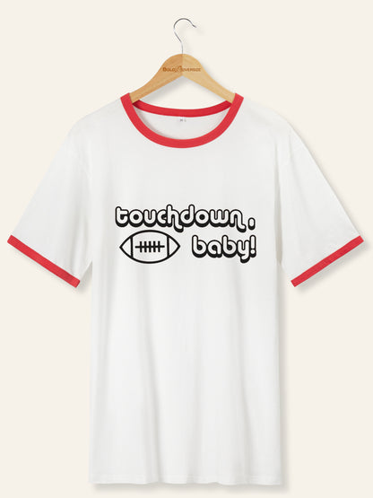 Vintage Touchdown Baby Ball Ringer Tee