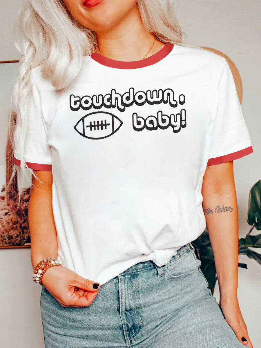 Vintage Touchdown Baby Ball Ringer Tee