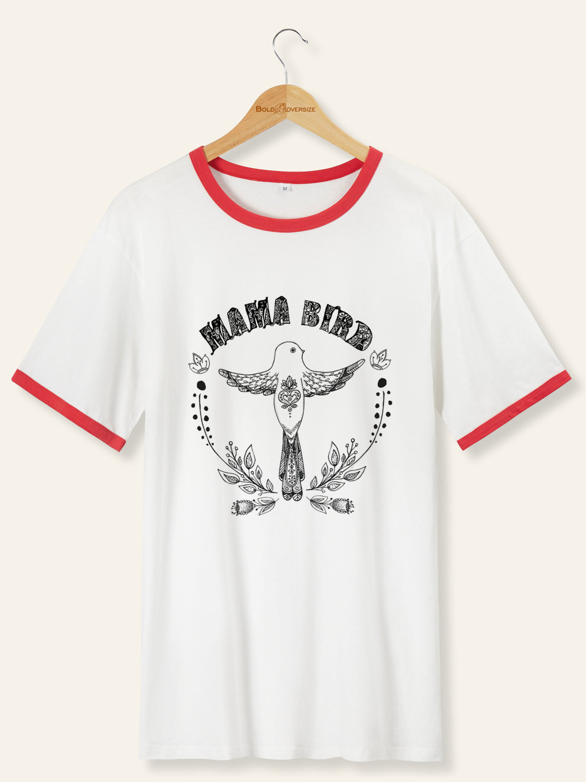 Vintage Mama Bird Shirt Ringer Tee