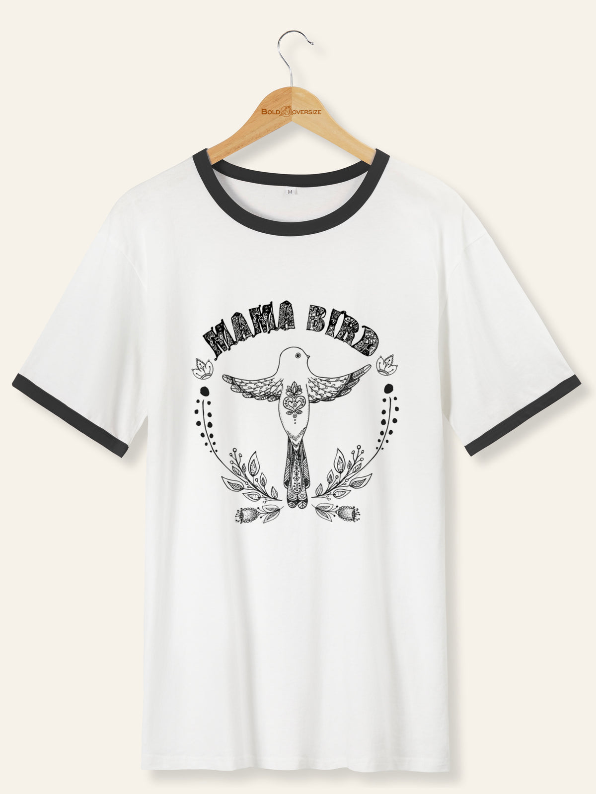 Vintage Mama Bird Shirt Ringer Tee