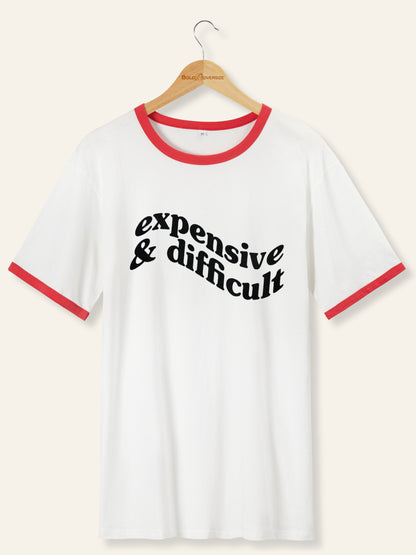 Vintage Expensive And Difficult Puff Ringer Tee