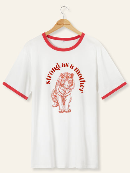 Vintage Strong As A Mother Ringer Tee