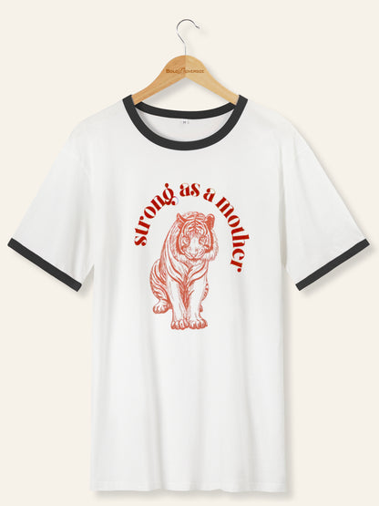 Vintage Strong As A Mother Ringer Tee