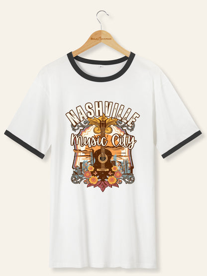 Music City Vintage Ringer Tee