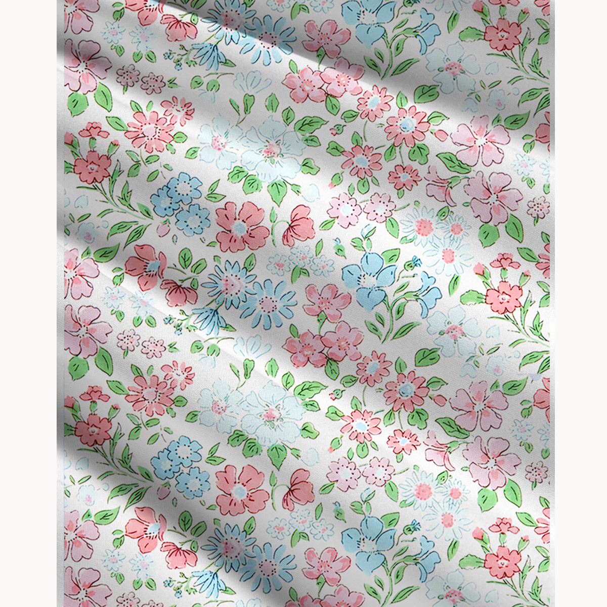 Pastel Cottage Floral Print Convertible Maxi Skirt & Strapless Dress