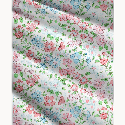Pastel Cottage Floral Print Convertible Maxi Skirt & Strapless Dress