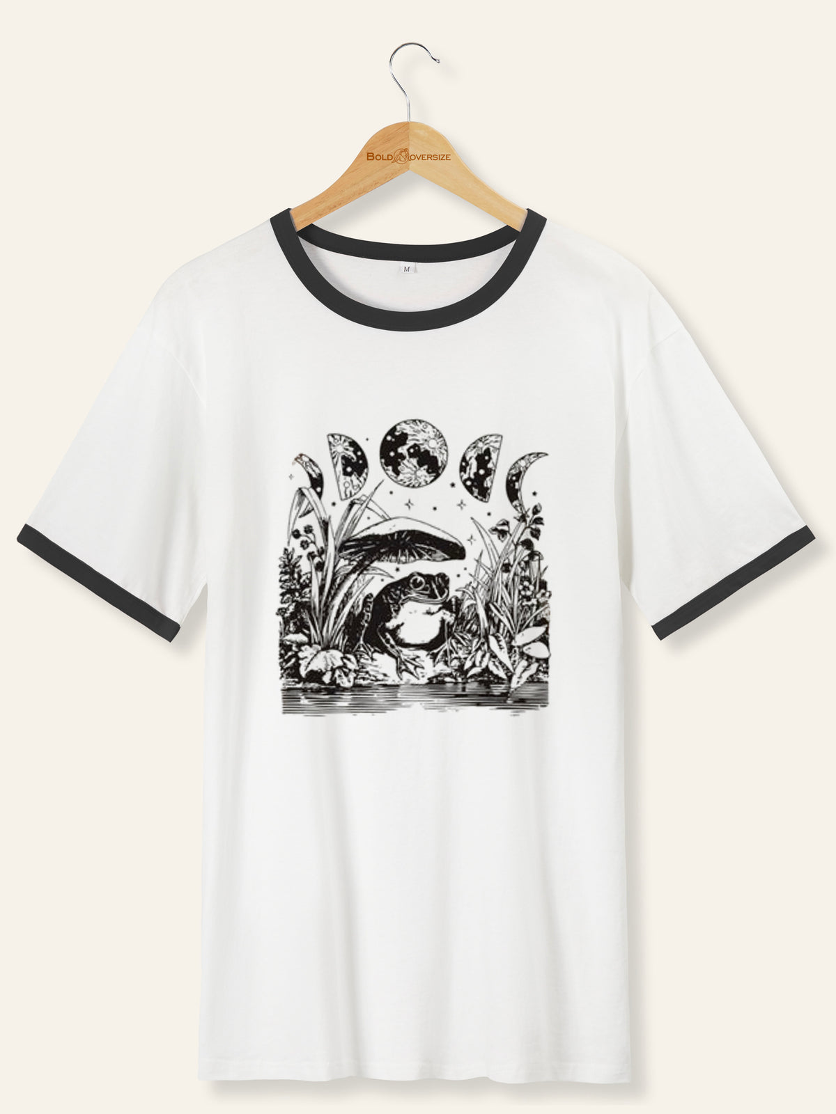 Vintage Frog And Mushroom Ringer Tee