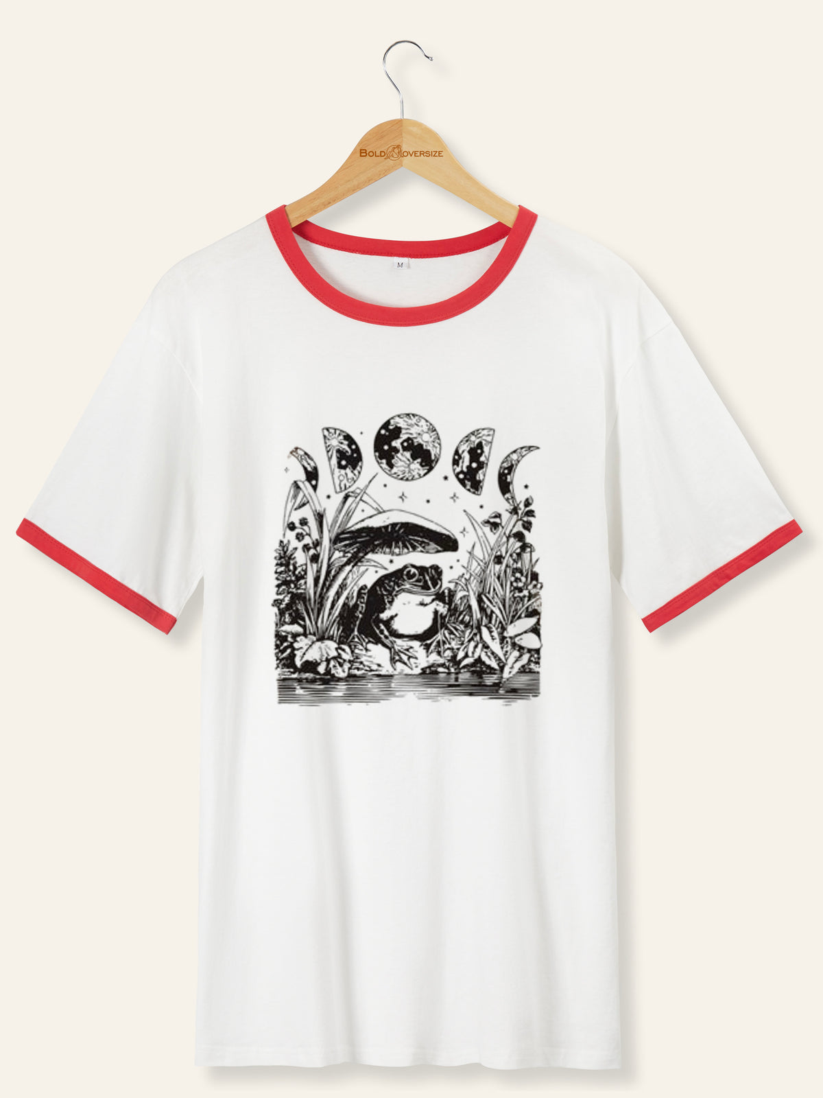 Vintage Frog And Mushroom Ringer Tee