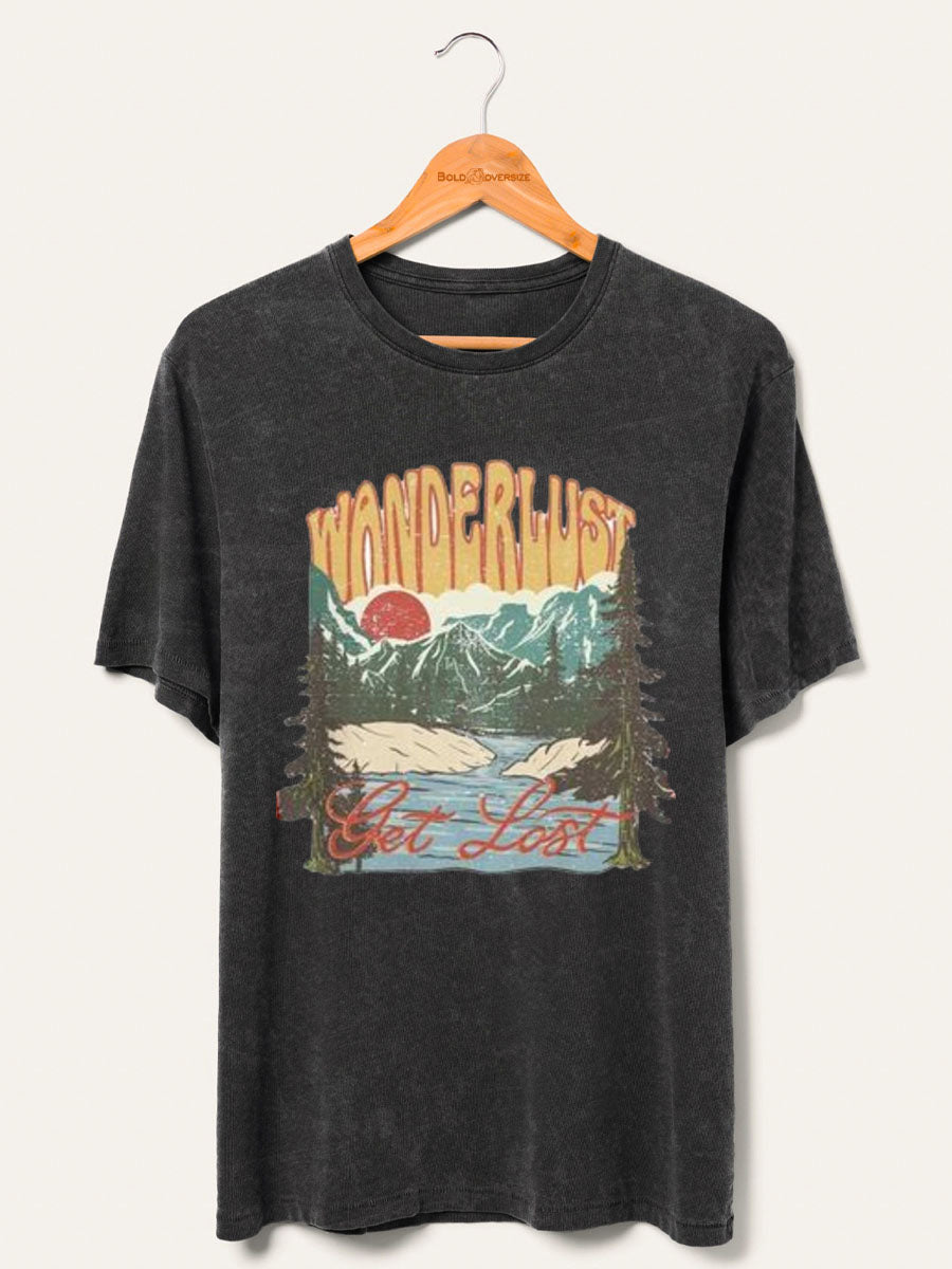Wanderlust Graphic Washed T-Shirt