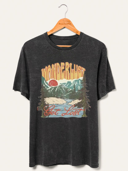 Wanderlust Graphic Washed T-Shirt