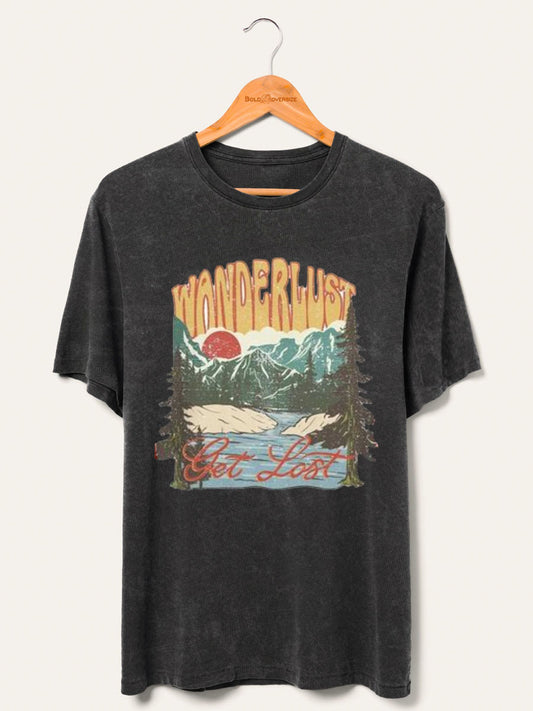 Wanderlust Graphic Washed T-Shirt