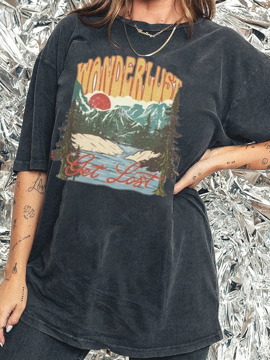 Wanderlust Graphic Washed T-Shirt