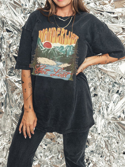 Wanderlust Graphic Washed T-Shirt