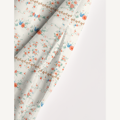 Square Neck Wild Bloom Print Wide Straps Maxi Dress With Pockets