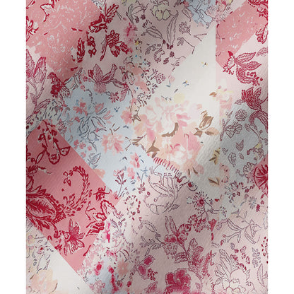 Shabby Chic Floral Patchwork Print Long Pajama Set