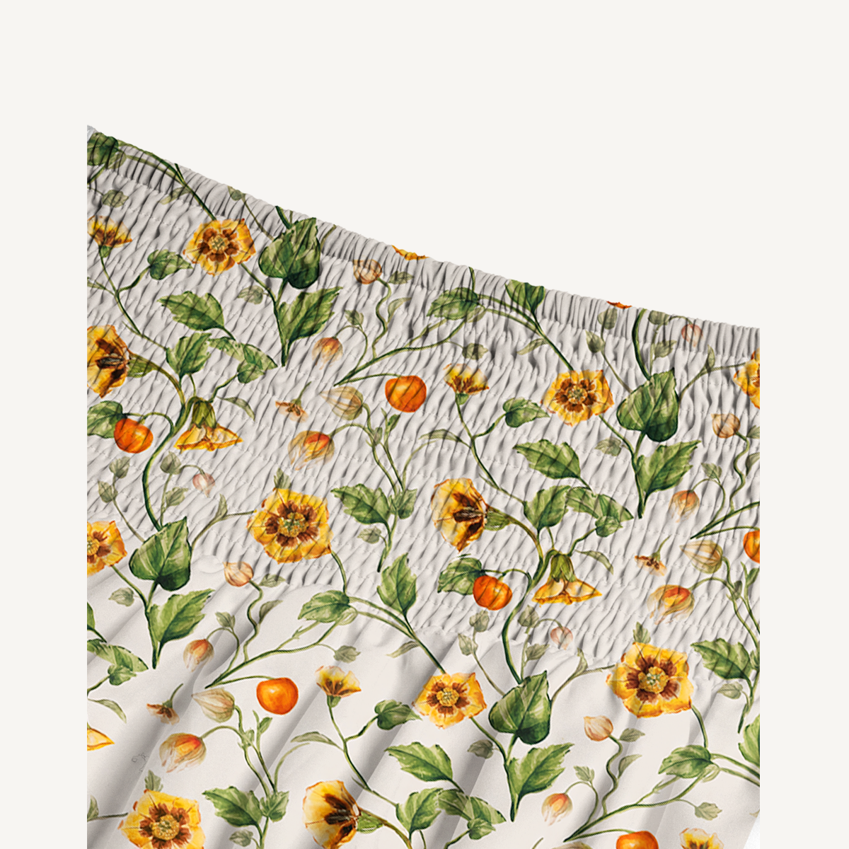 Golden Field Print Convertible Maxi Skirt & Strapless Dress