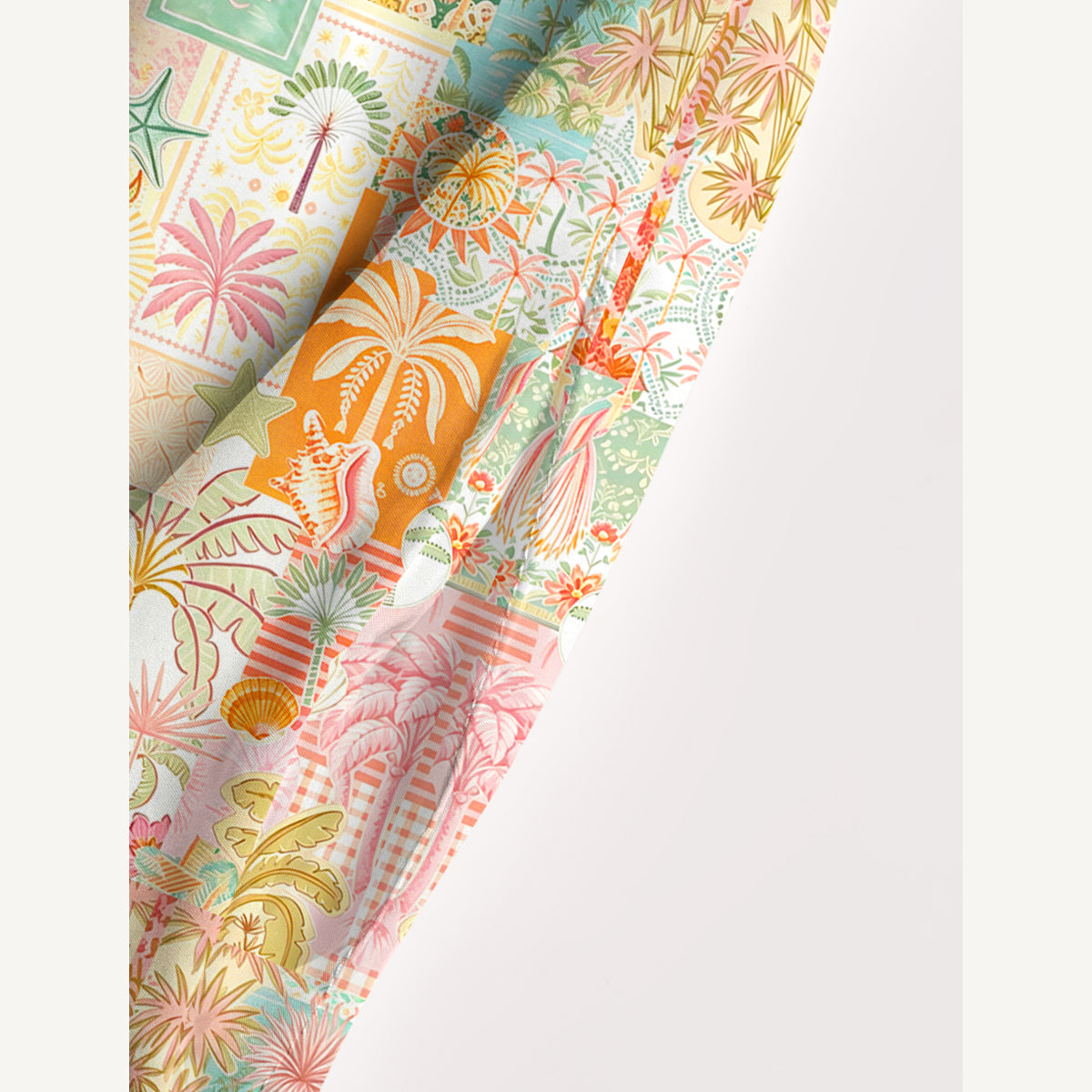 Bohemian Tropical Paradise Print Wide Straps Maxi Dress With Pockets