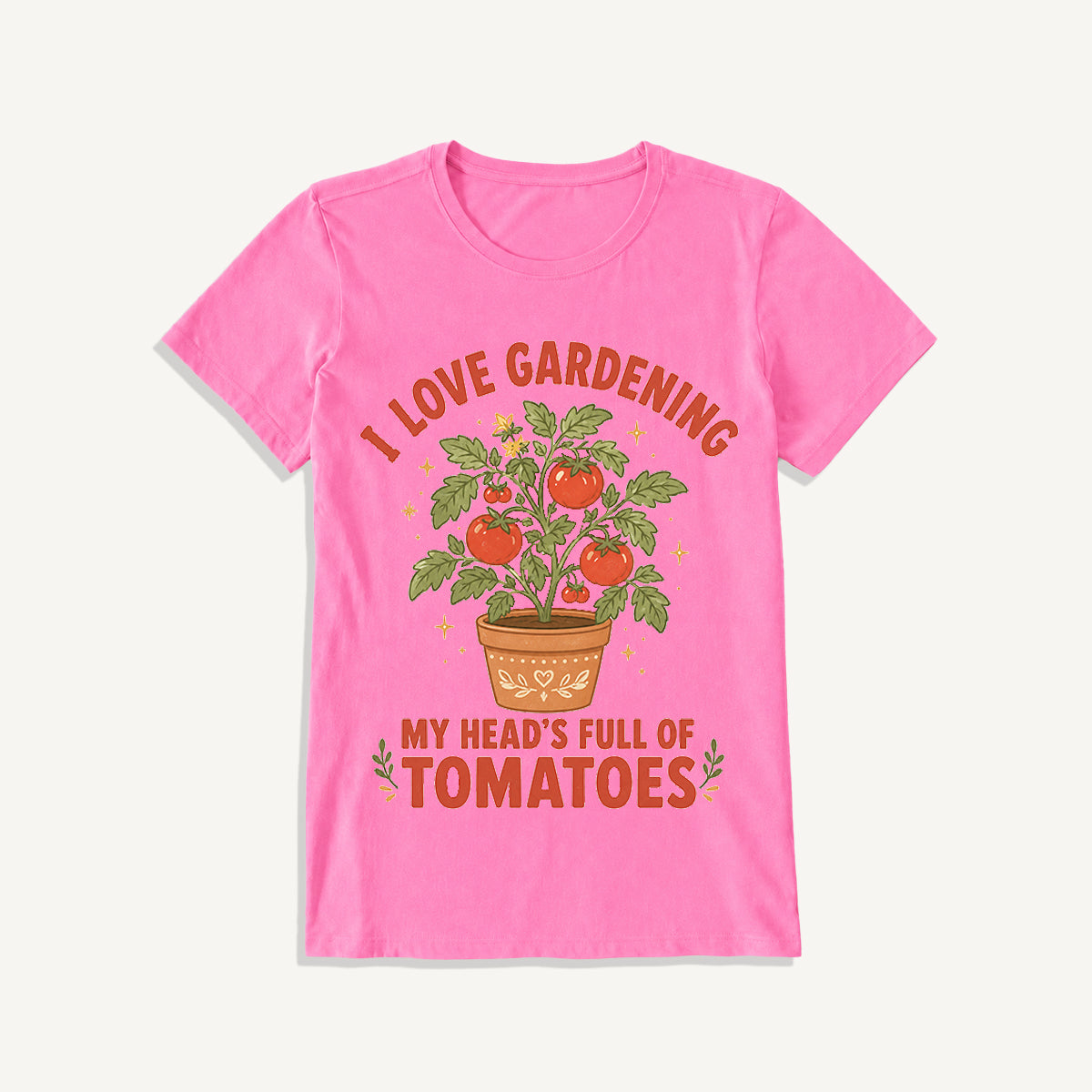 Tomato Garden Daydream Print Crew Neck Cotton Tee