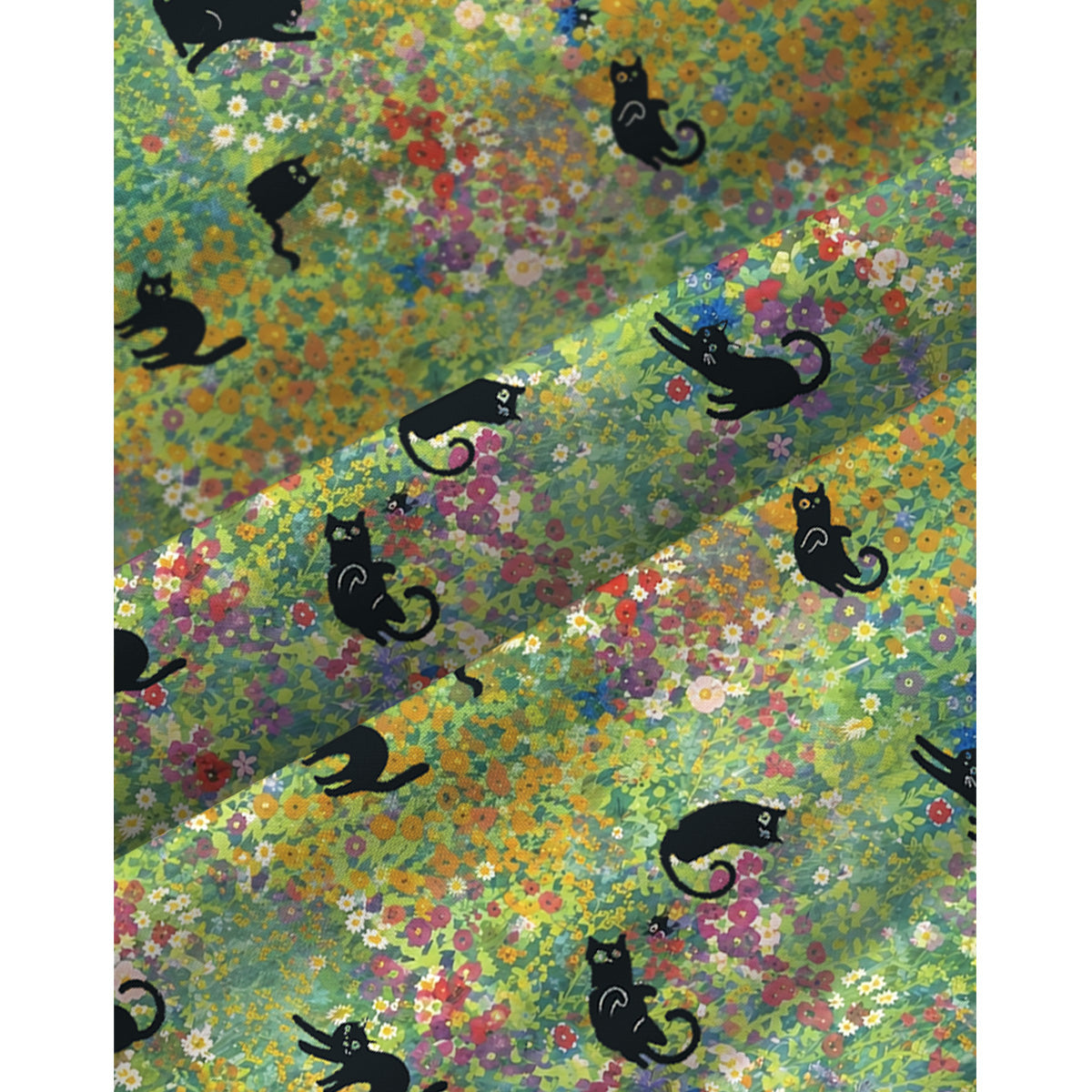 Wildflower Garden Black Cat Spaghetti Strap Mini Dress