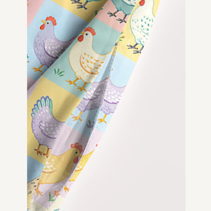 Pop Chicken Print Wide Straps Maxi Dress With Pockets