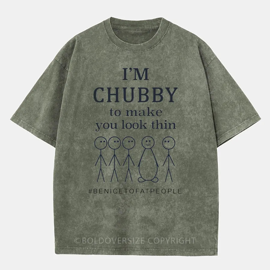 Vintage I'm a Chubby Washed T-Shirt