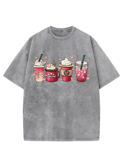 Vintage Valentine Coffee Washed T-Shirt