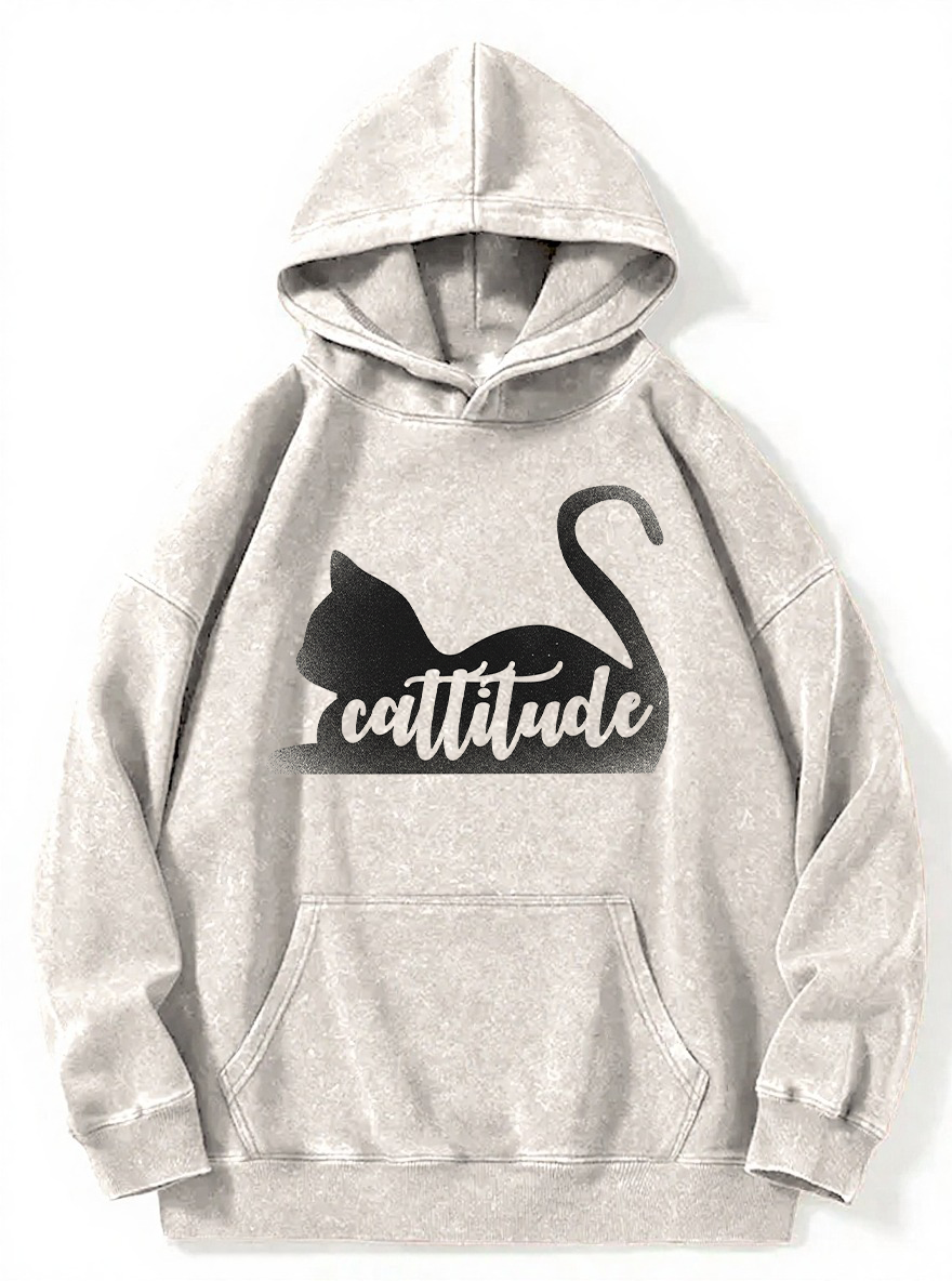 Vintage Cattitude Washed Hoodie