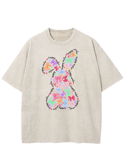 Vintage Coquette Bunny Easter Washed T-Shirt