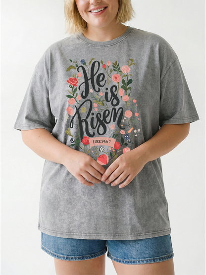 Vintage Easter Bible Verse Washed T-Shirt