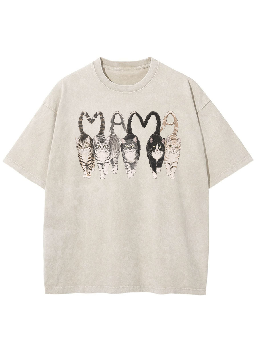 Vintage Mama Cat Washed T-Shirt
