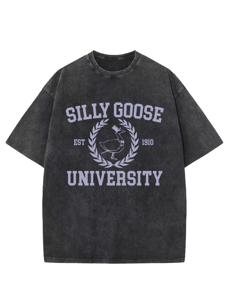 Vintage Goose University Crewneck Washed T-Shirt