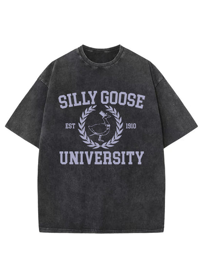Vintage Goose University Crewneck Washed T-Shirt
