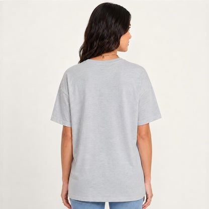 Blossom Bird Serenity Print Crew Neck Cotton Tee