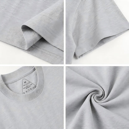 Magic Quilt Blocks Print Crew Neck Cotton Tee
