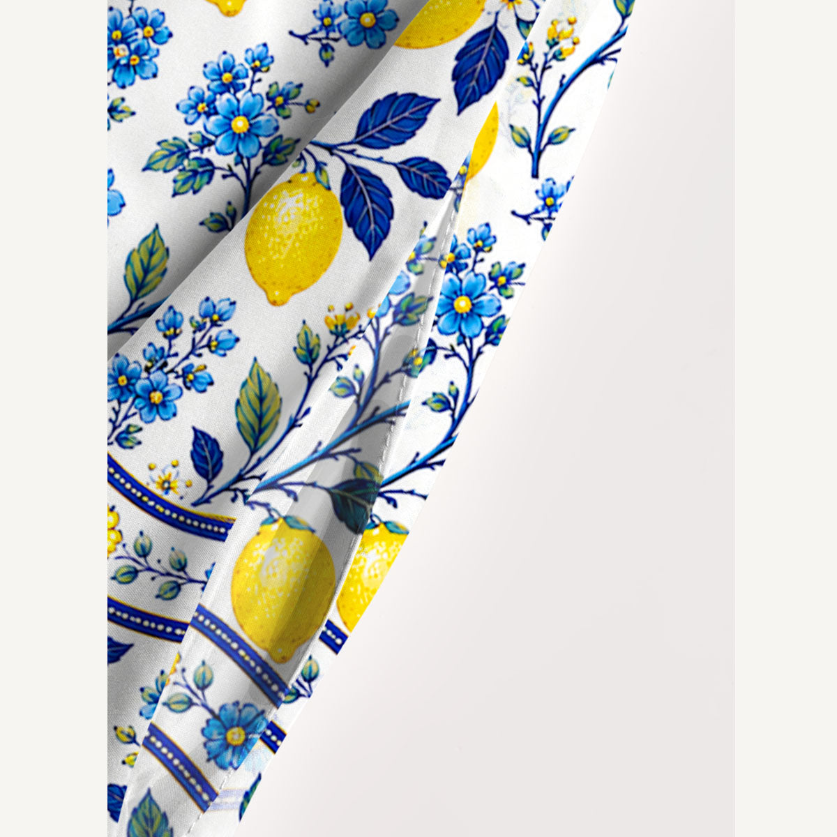 Blue Lemon Floral Print Wide Straps Maxi Dress With Pockets