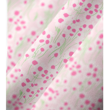 V‑Neck Pink Daisy Kimono Sleeve Kaftan Dress