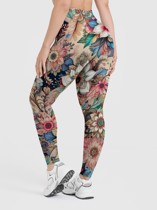 Vintage Mandala Floral Leggings