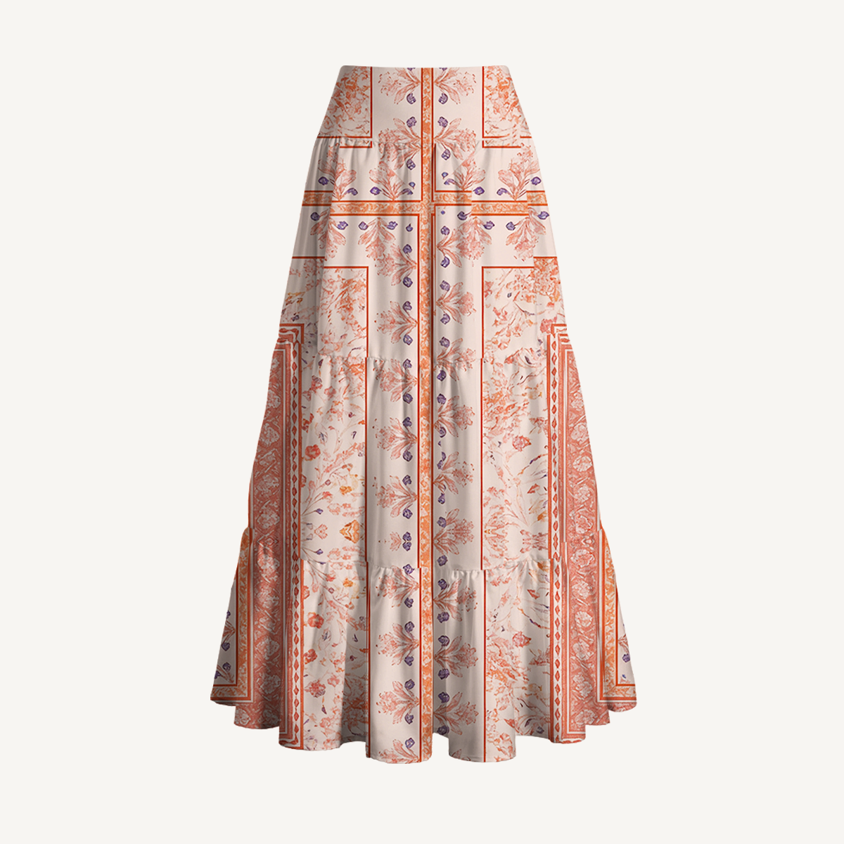 Dahlia Print Convertible Maxi Skirt & Strapless Dress