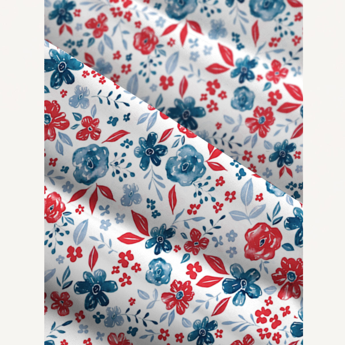 Patriotic Floral American Flag Print Wide Straps Maxi Dress With Pockets