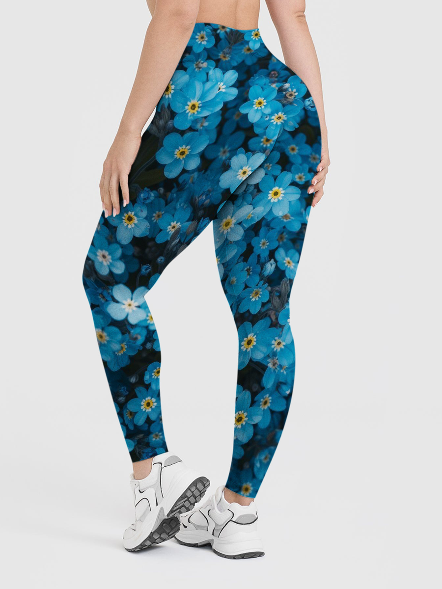 Vintage Dense Flower Field Pattern Leggings