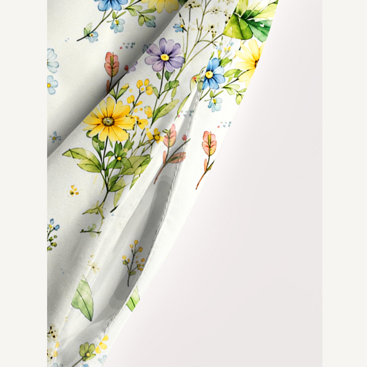 Pond Frog Garden Print Wide Straps Maxi Dress With Pockets