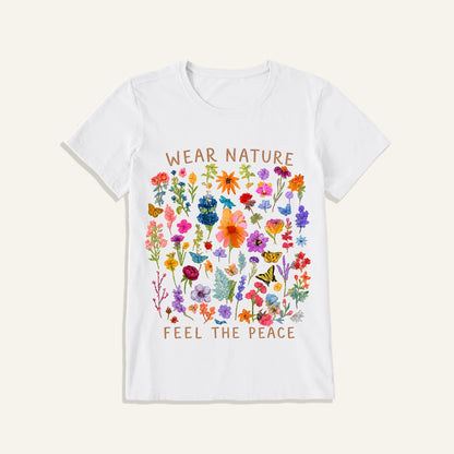 Pressed Wildflower Collection Print Crew Neck Cotton Tee
