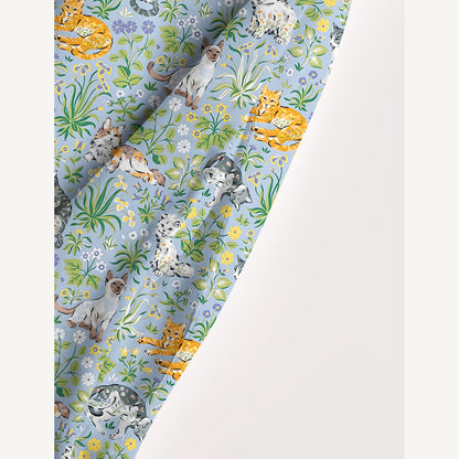 Cat Leaves Wide Straps Maxi Dress With Pockets