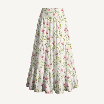 Ruby Vine Print Convertible Maxi Skirt & Strapless Dress