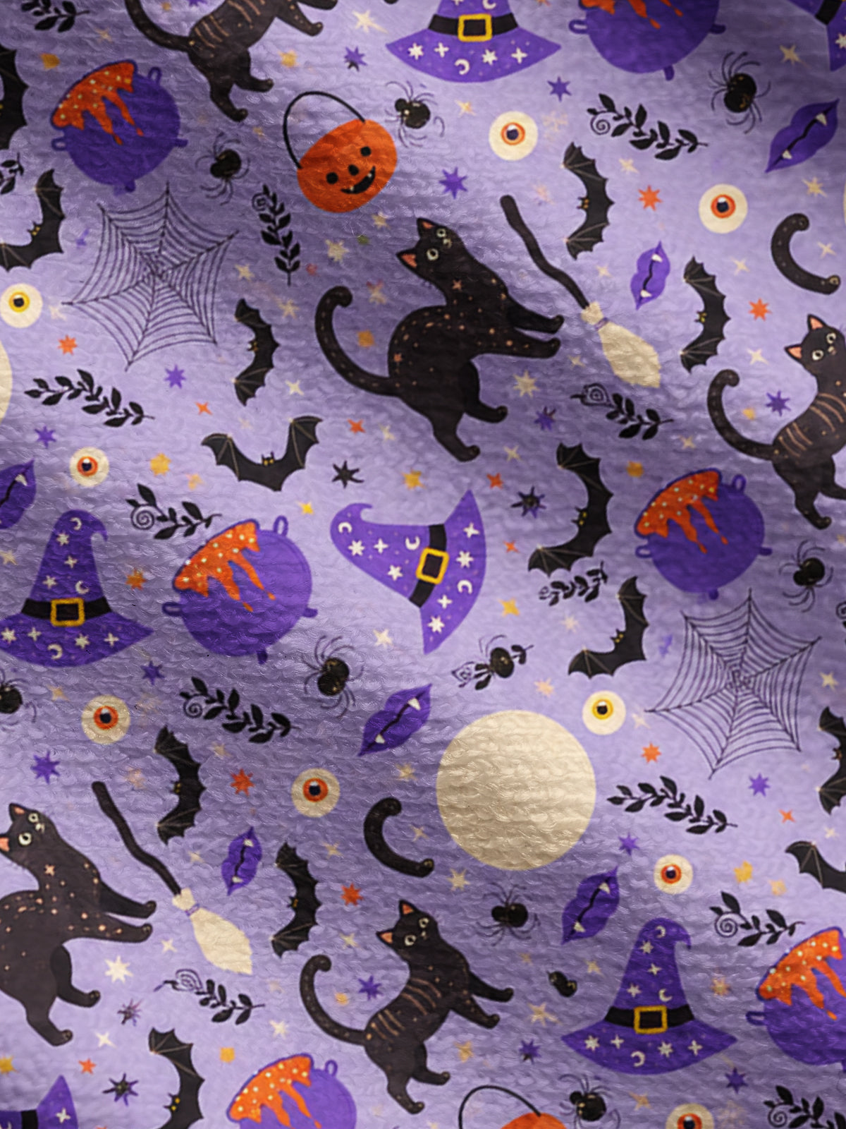 Lightweight Crew Neck Long‑Sleeve Cropped Moonlit Whiskers Print Fine‑Knit Cardigan