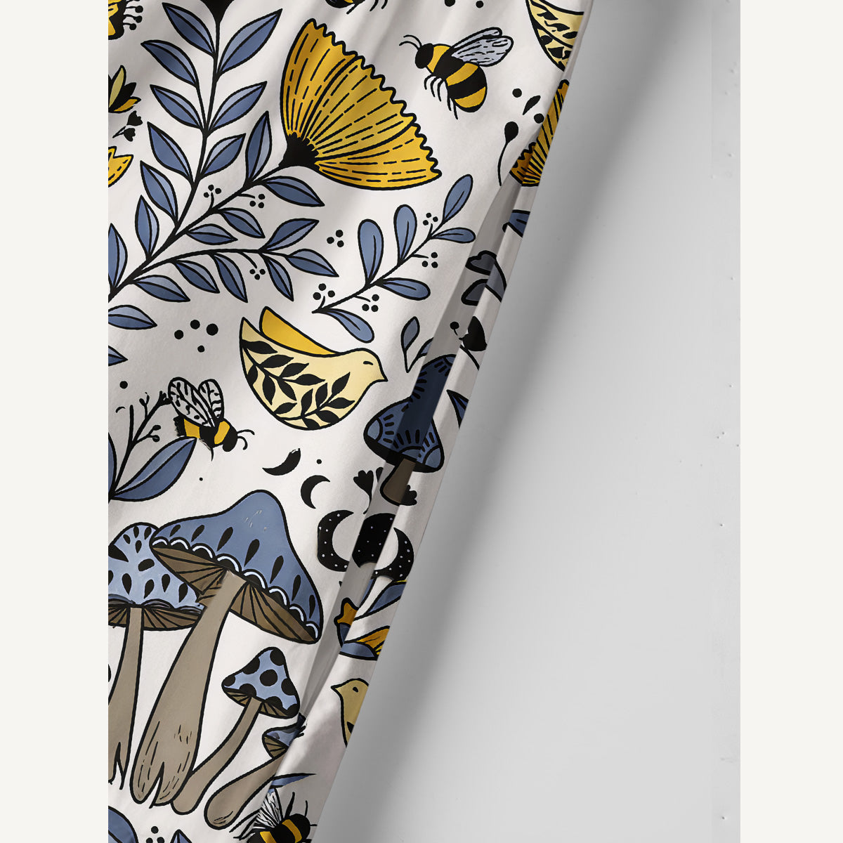 Bee Whisper Forest Print Cotton Wide Straps Maxi Dress With Pockets